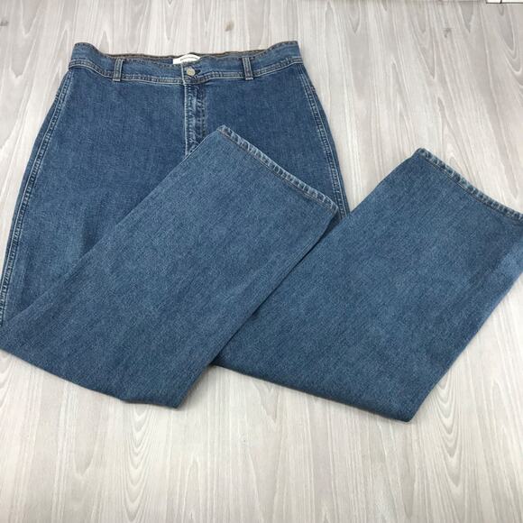 Reformation Clara High Rise Wide Leg Jeans Size 31 Stretch No Pockets - Picture 12 of 12